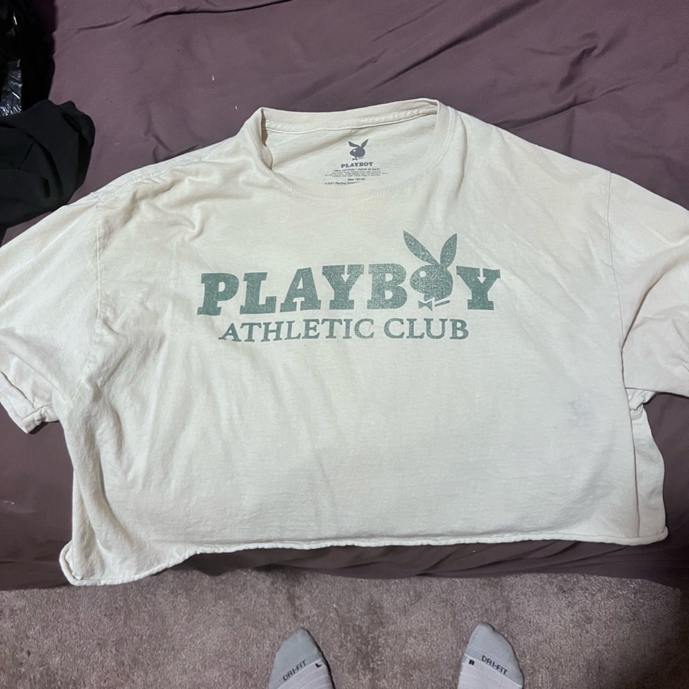 PLAYBOY Athletic Club Kids Tee - Cream